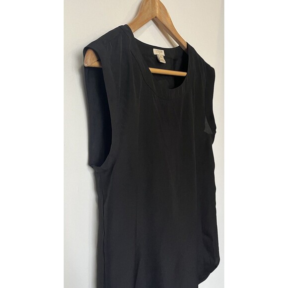 J Crew Factory Black Satin Cap Sleeve Blouse Size XS - Picture 3 of 8